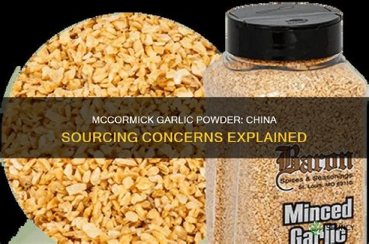 Is McCormick garlic powder from China?