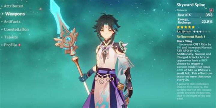 Is skyward spine good for Xiao?