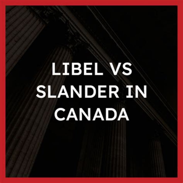 Is slander illegal in Canada?