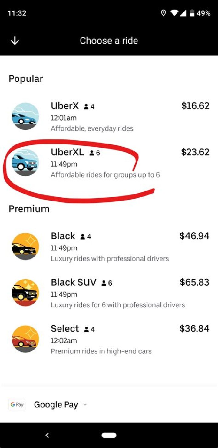 Is UberX more expensive than Uber?
