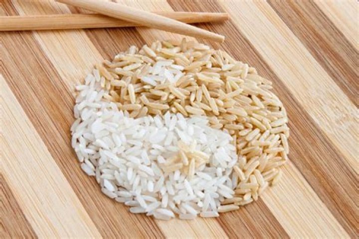 Is white rice bleached?