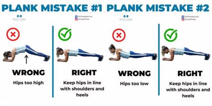 What are 2 common mistakes with planks?