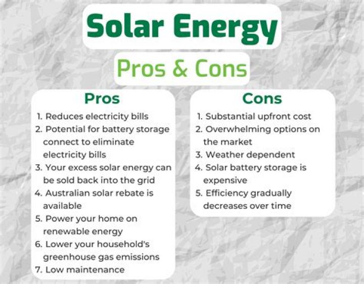 What are some cons of solar energy?