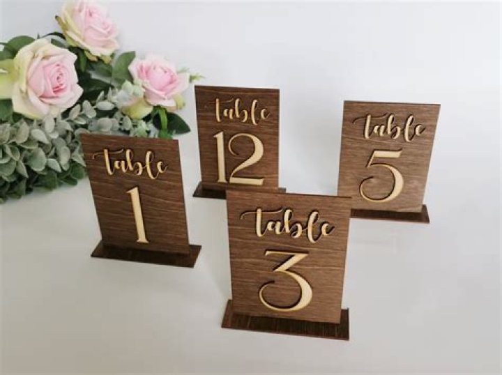 What are table numbers for at a wedding?