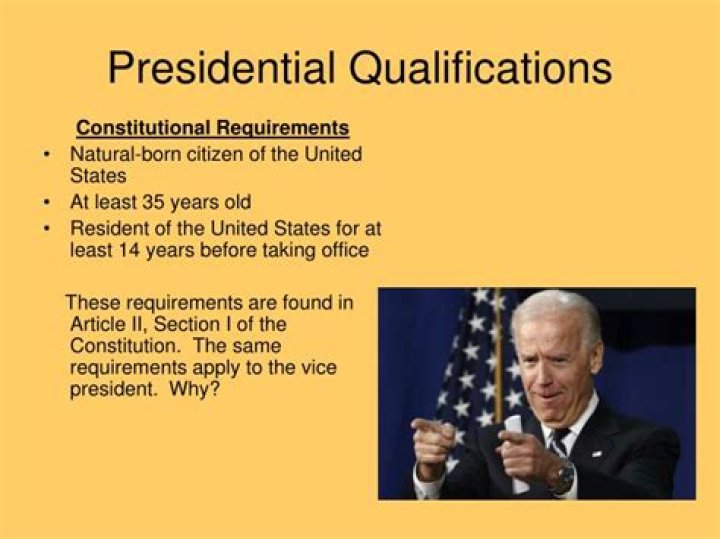 What are the 3 qualifications to be president?