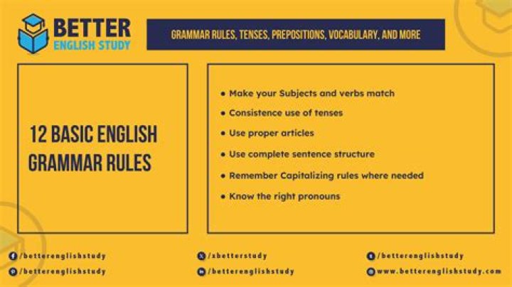 What are the 7 rules of English?