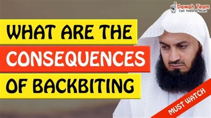 What are the consequences of backbiting?