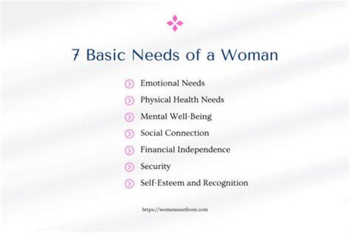 What are the top 5 needs of a woman?