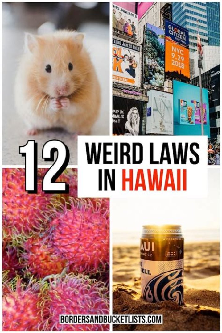 What are the weird laws in Hawaii?