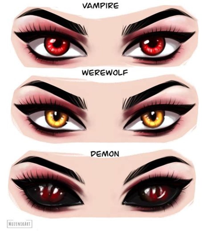 What Colour are vampire eyes?