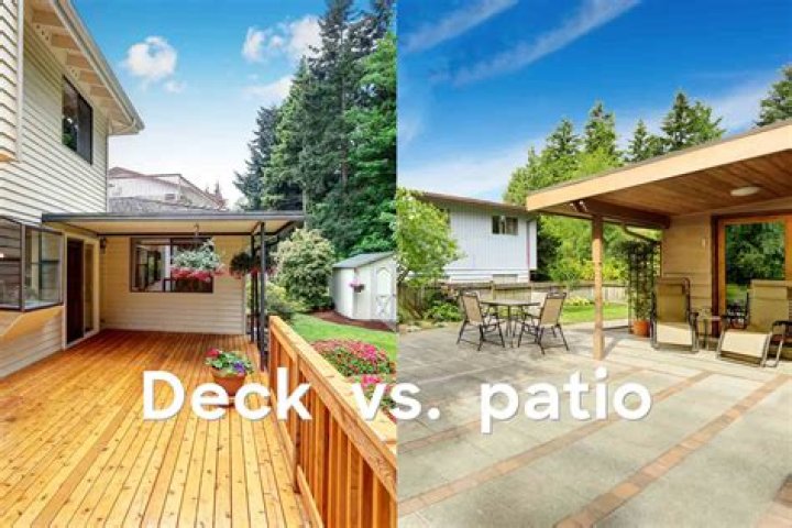 What costs more patio or deck?