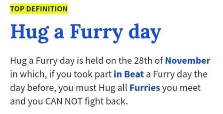 What day is National Hug a furry day?