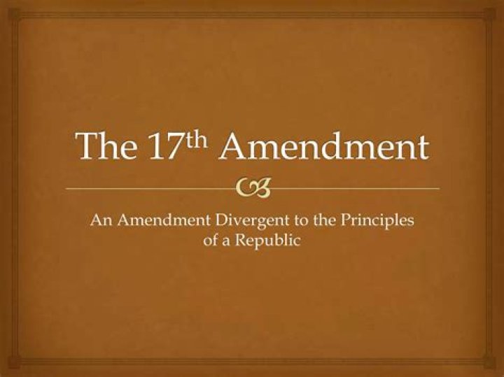 What did the passage of the 17th Amendment entail?
