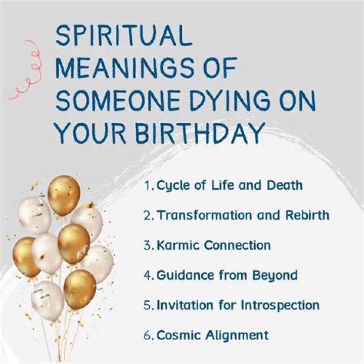 What do you say when someone dies on your birthday?