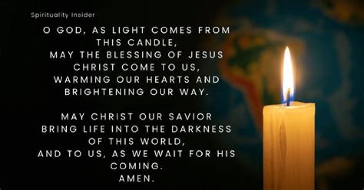 What do you say when you light a candle in prayer?