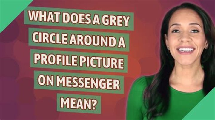 What does a GREY ring around a profile picture on Messenger mean?