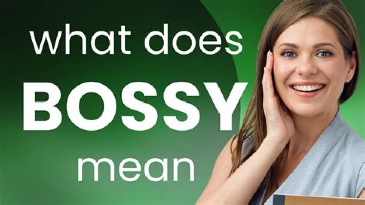 What does bossy mean in slang?