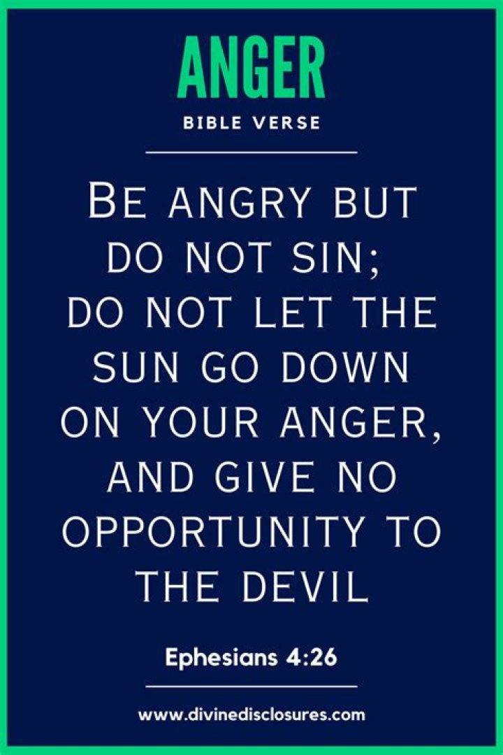 What does God say about anger?
