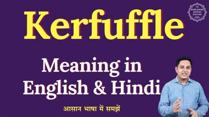 What does kerfuffle mean in Yiddish?