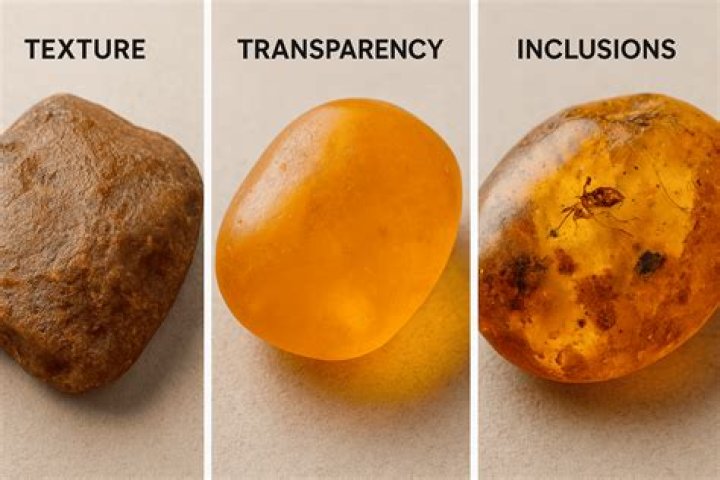 What does raw amber look like on the beach?