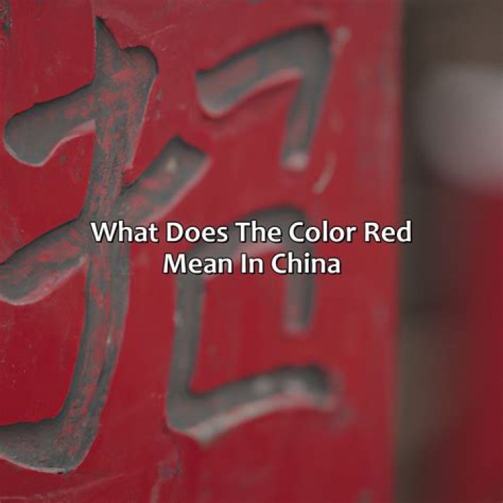What does red mean in China?