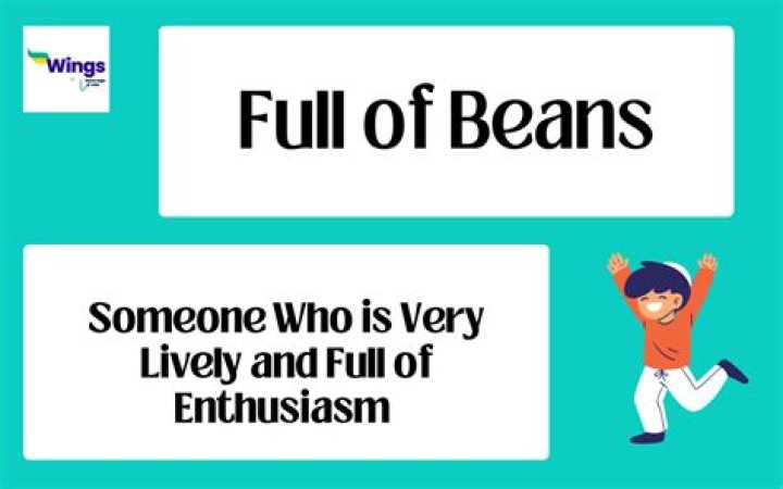 What does the phrase full of beans mean?