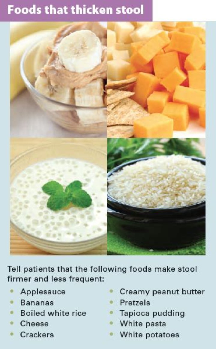 What foods thicken your stool?