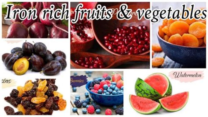 What fresh fruit is high in iron?