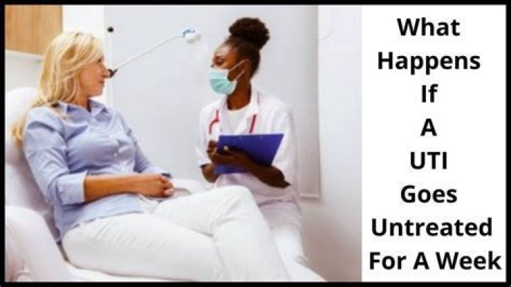 What happens if UTI is left untreated for 2 weeks?