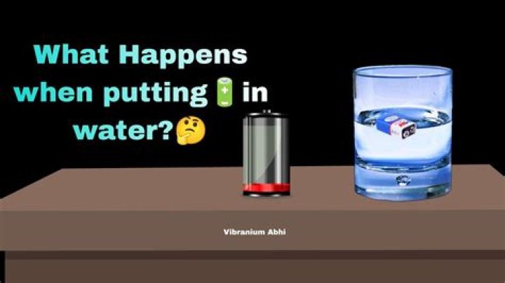 What happens when you submerge a battery in water?