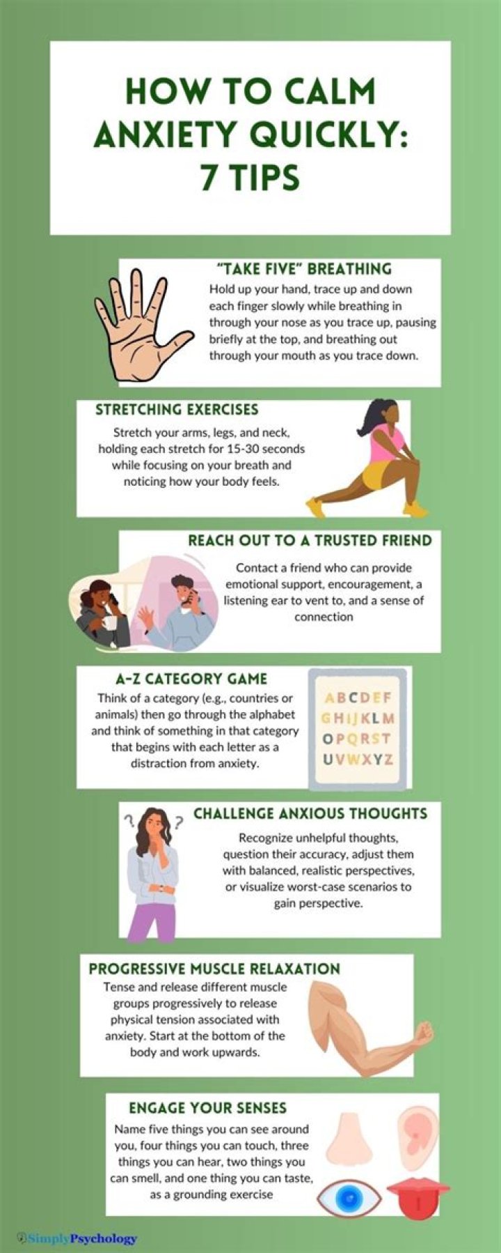 What helps to calm anxiety?