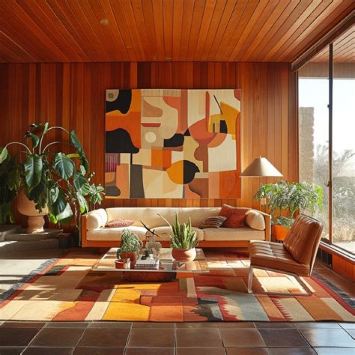 What interior design style was popular in the 70s?