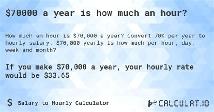 What is 70 000 a year hourly?