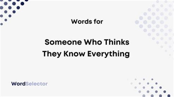 What is a word for someone who thinks they are better than everyone?
