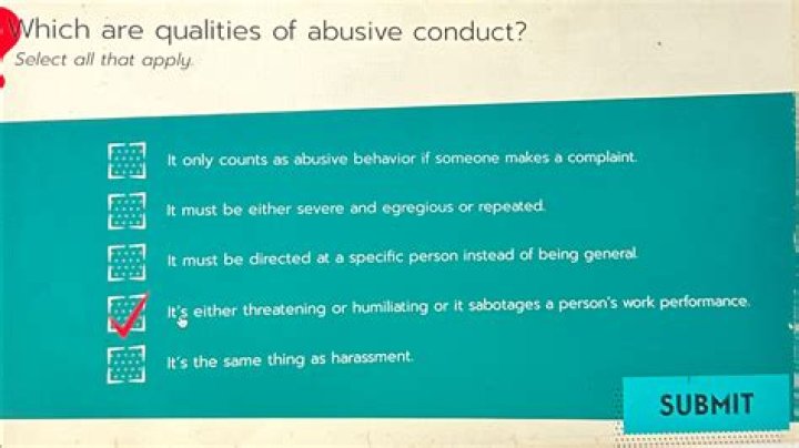 What is abusive conduct?