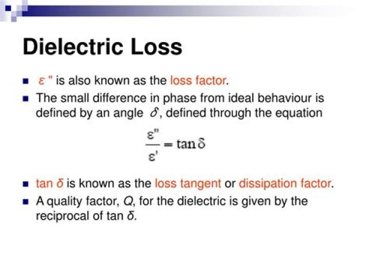 What is dielectric loss factor?