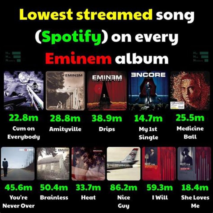 What is Eminem's least popular song?