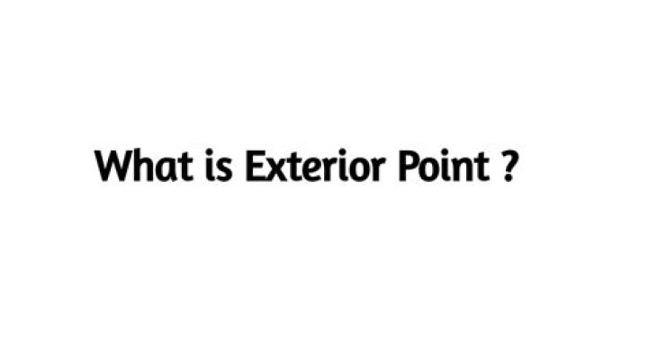 What is exterior point?
