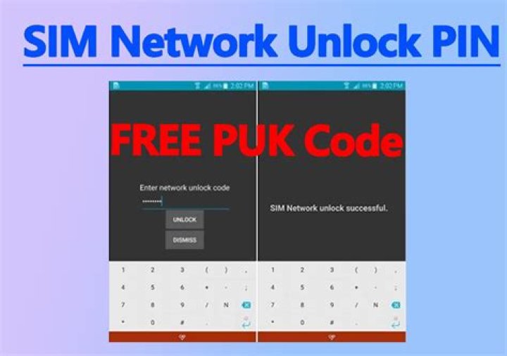 What is SIM network unlock PUK?