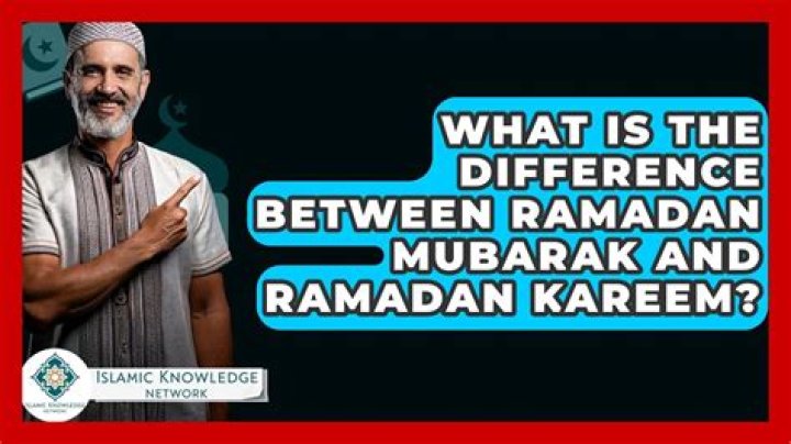 What is the difference between Eid Mubarak and Ramadan Mubarak?