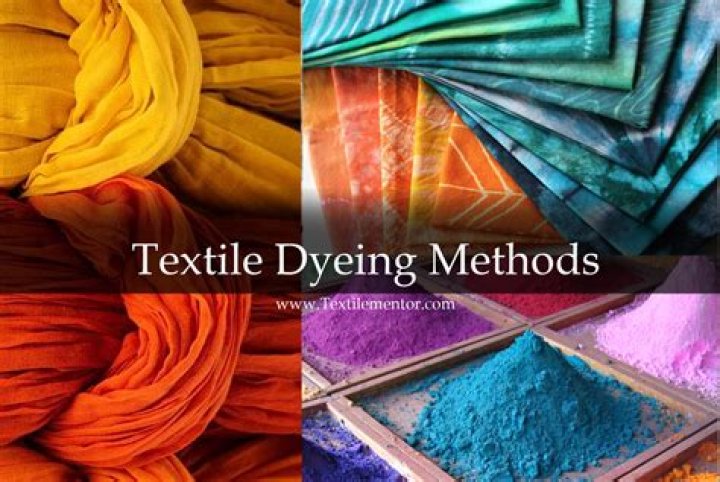 What is the most common method of dyeing fabrics?