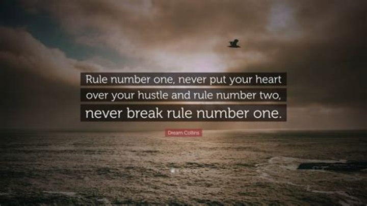 What is the number one rule in life?
