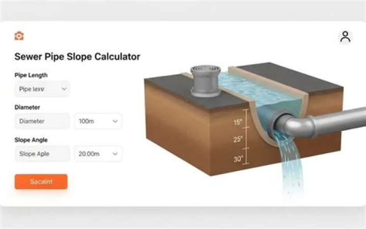 What is the proper slope for a sewer line?