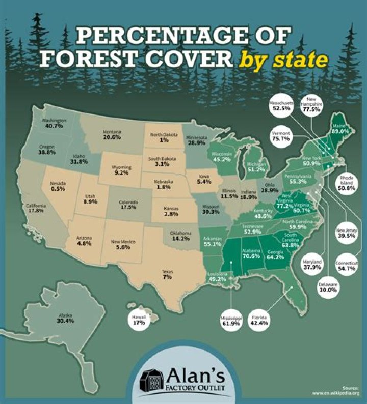 What percentage of Great Britain is forested?