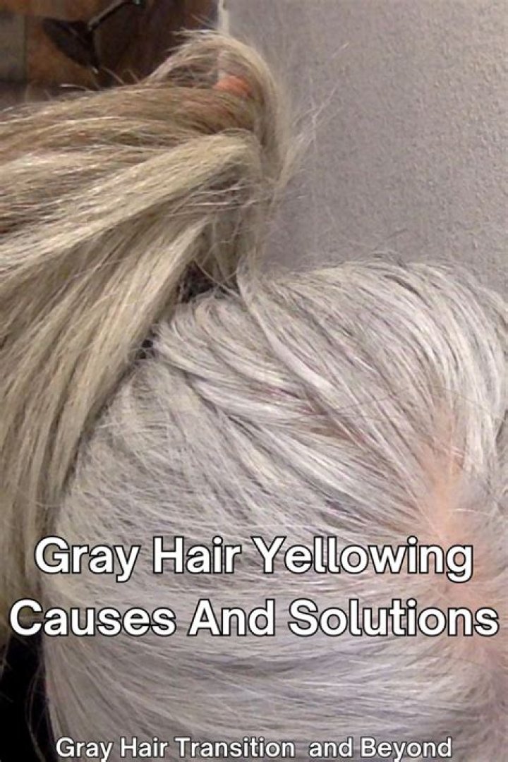 What removes yellow from gray hair?