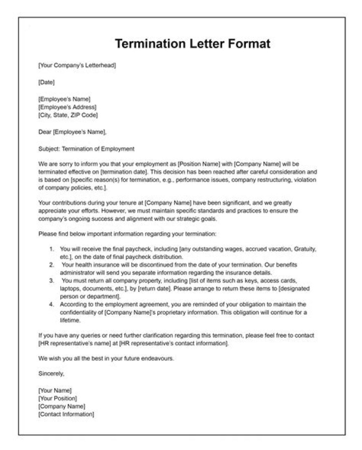 What should I do after termination?