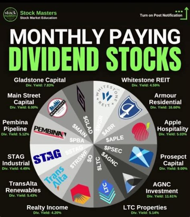 What stocks pay a monthly dividend?