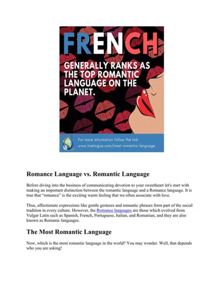Which is the most romantic language in the world?