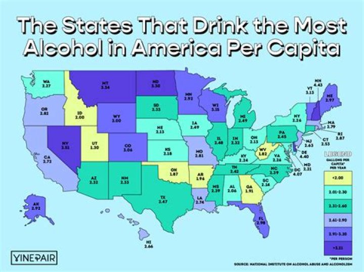 Which state drinks the most?