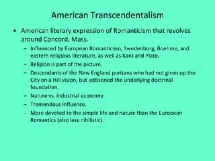 Who introduced transcendentalism to American literature?